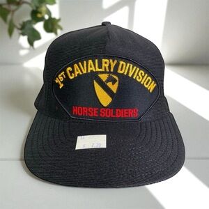 Vintage 1st Cavalry Division Hat Eagle Crest USA‎ Horse Soldiers Military Cap